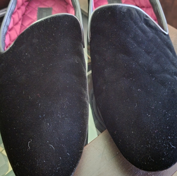 Mens quilted Black Velvet Slippers - sz 12 - Picture 4 of 4